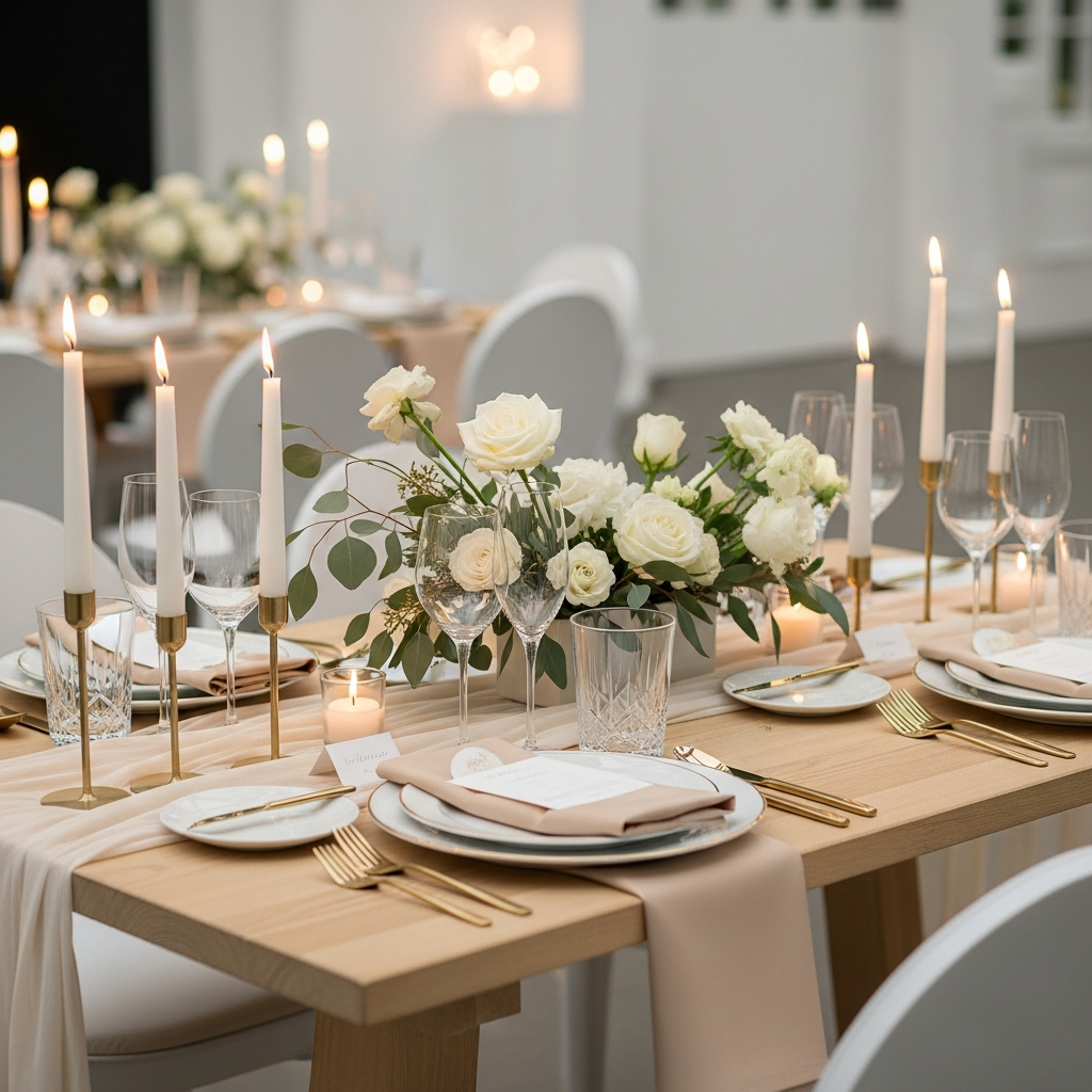 Décoration table traiteur mariage Nîmes haut de gamme